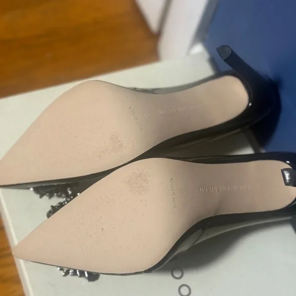 Good American Black Patent Leather Heels - Picture 3 of 4